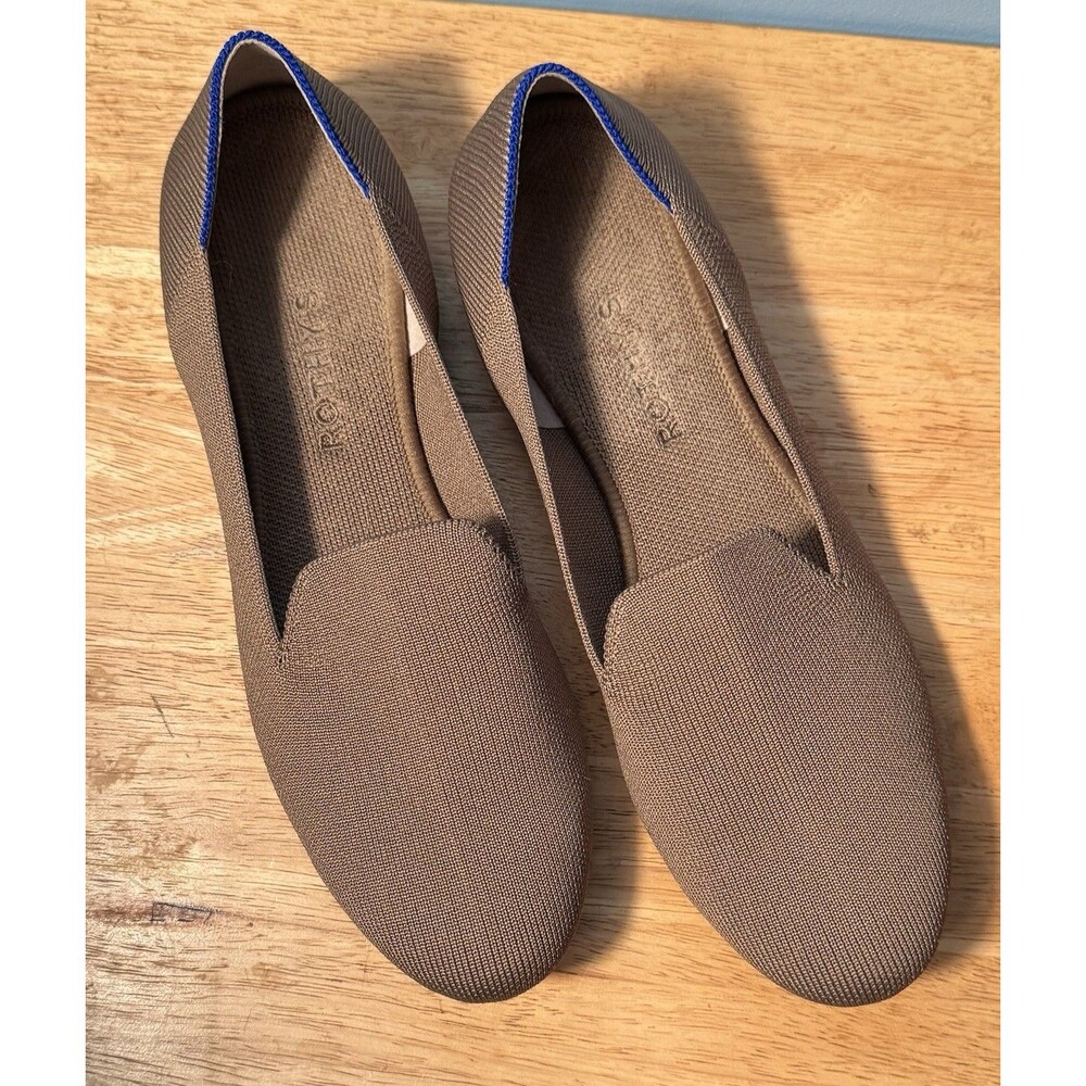 Rothy’s The Almond Loafer Size W10 Portobello Taupe Brown Knit Shoe